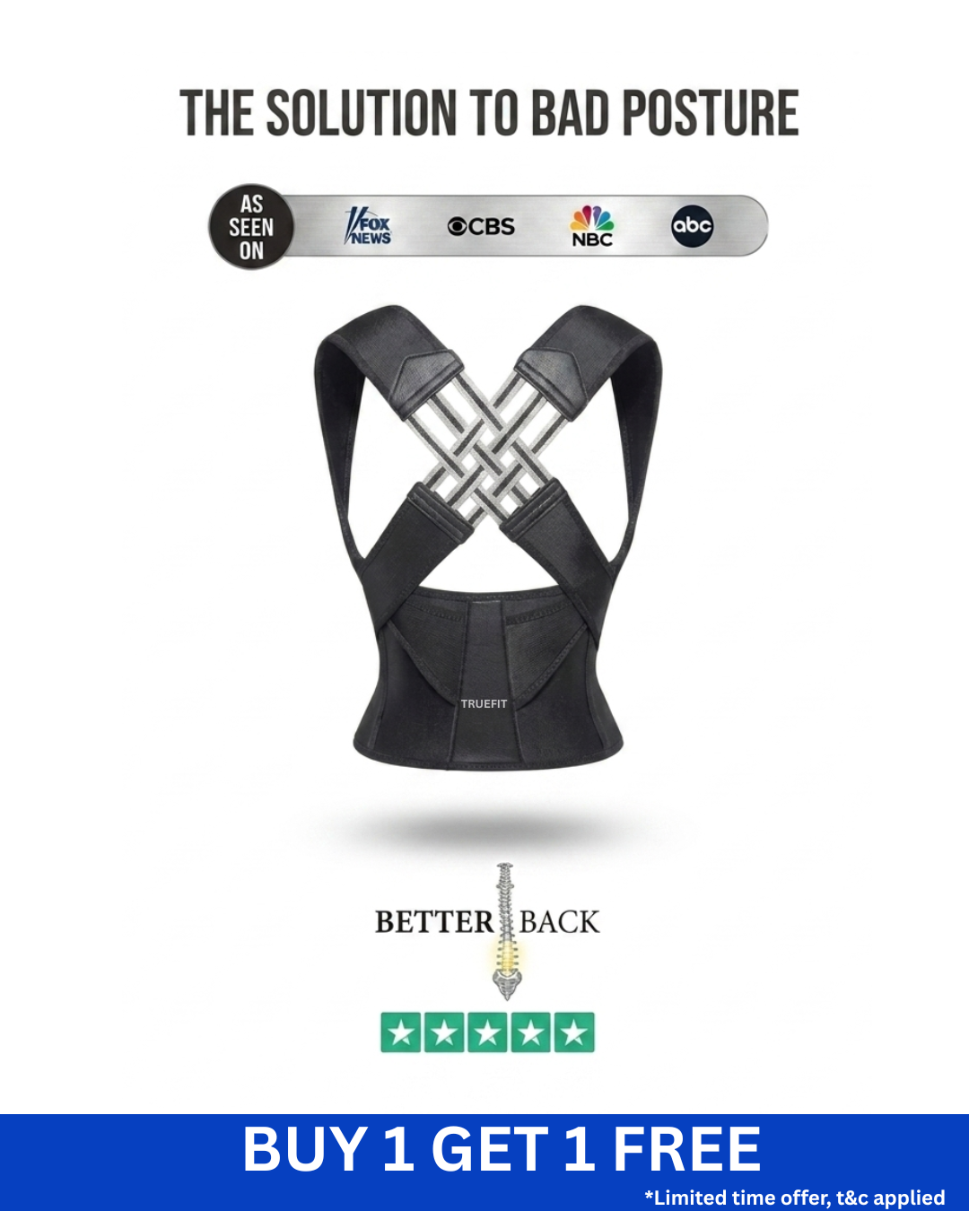 TRUEFIT™ POSTURE CORRECTOR for the TrueU!