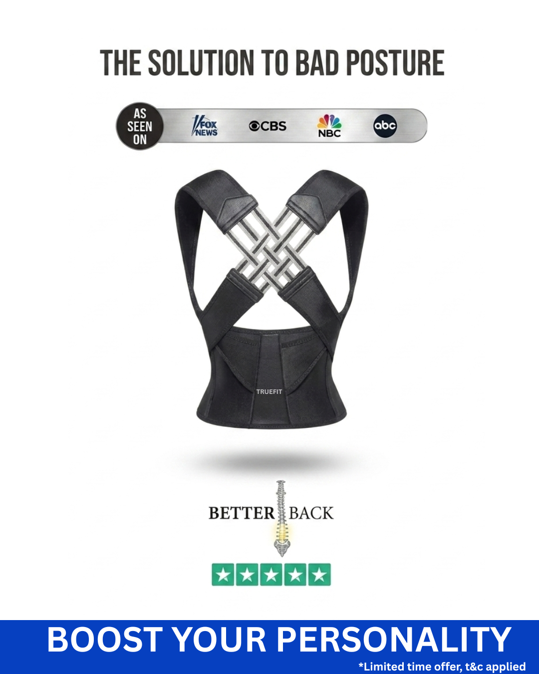 TRUEFIT™ POSTURE CORRECTOR for the TrueU!
