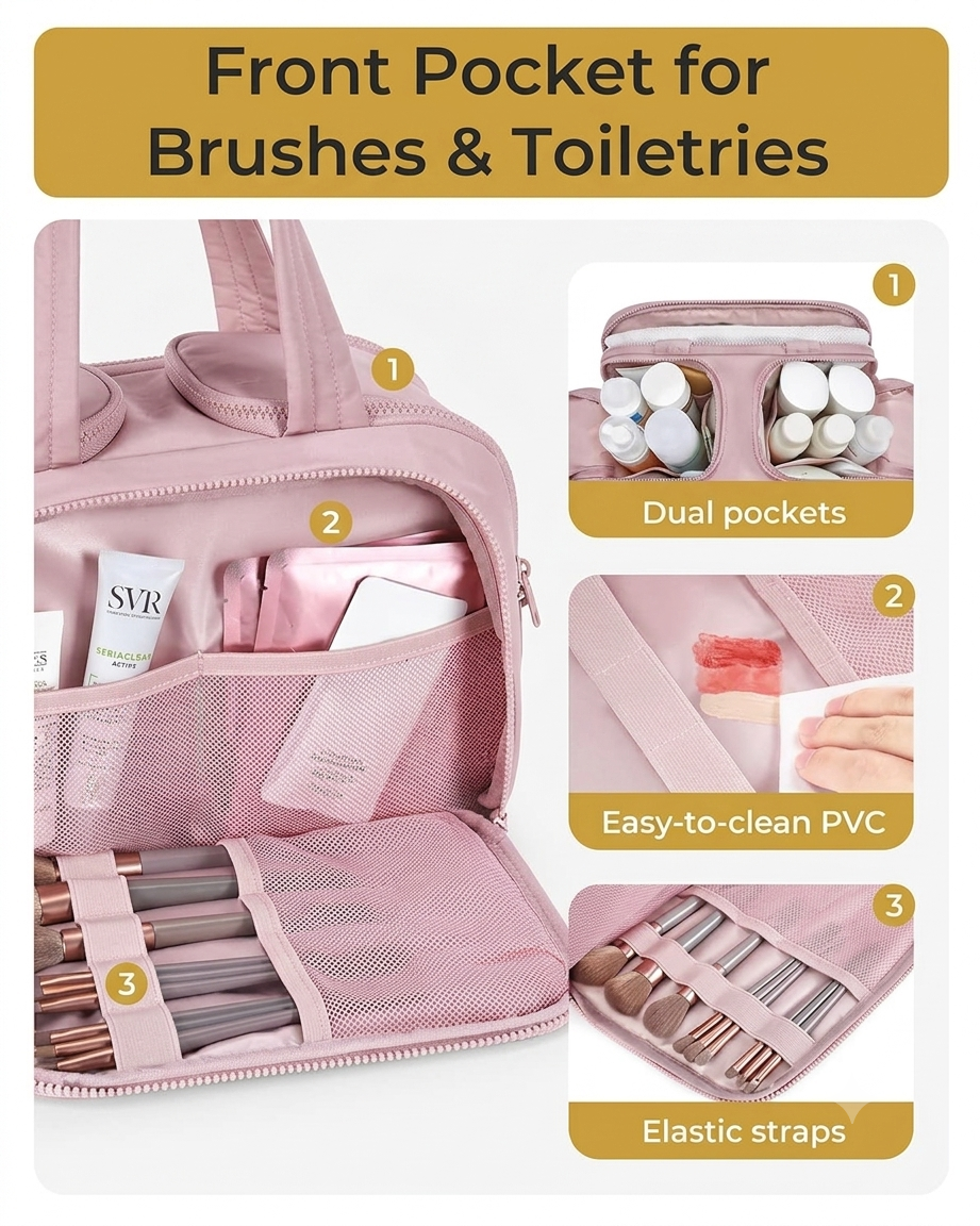 WhatABabe™ 4-in-1 Makeup & Toiletry Travel Bag